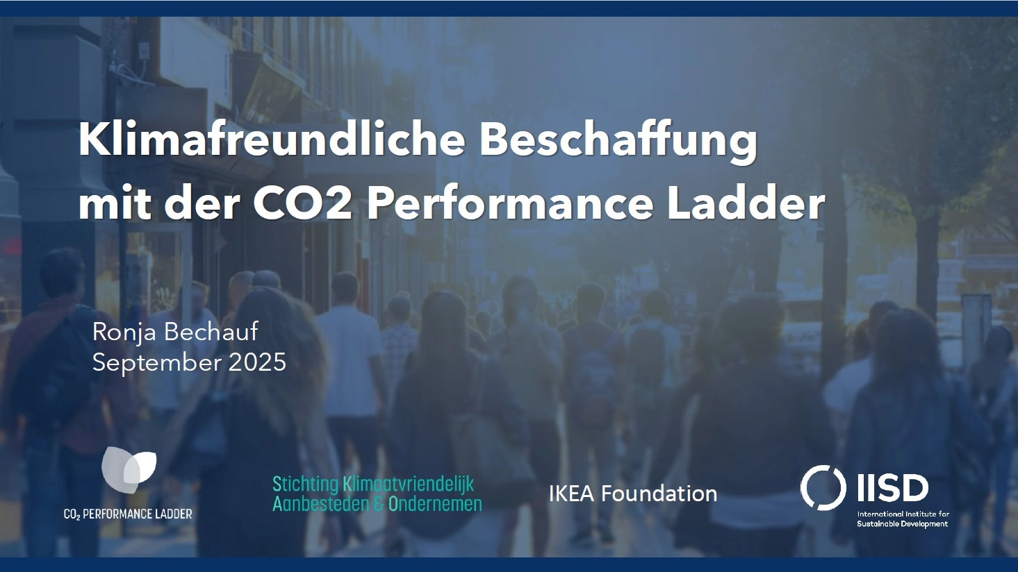 Klimafreundliche beschaffung mit der CO2 Performance Ladder